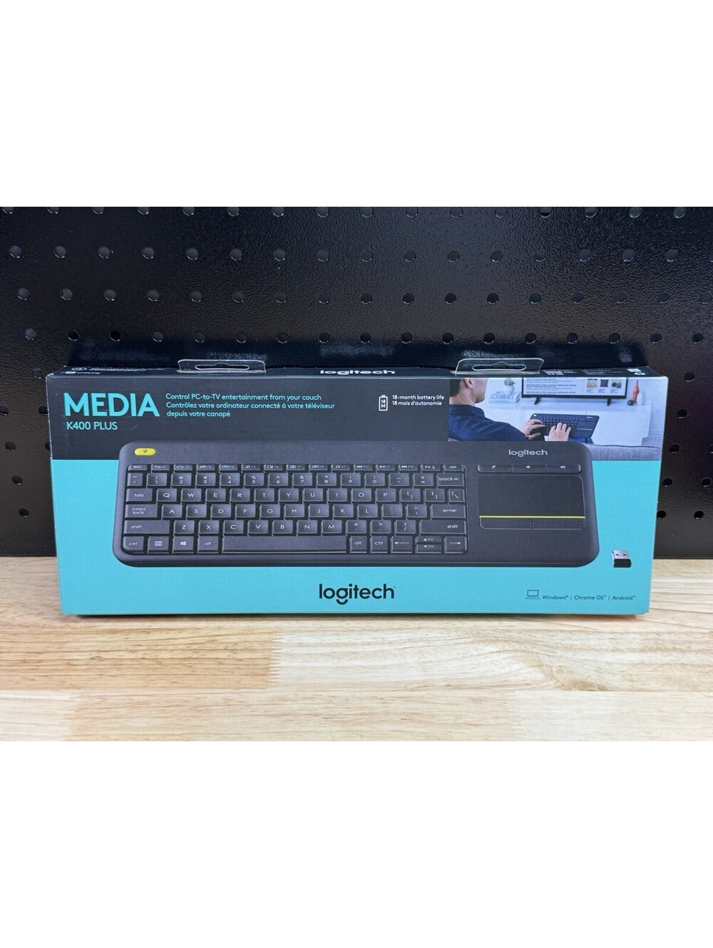 Logitech - K400 Plus TKL Wireless Membrane Keyboard for PC/TV/Laptop/Tablet